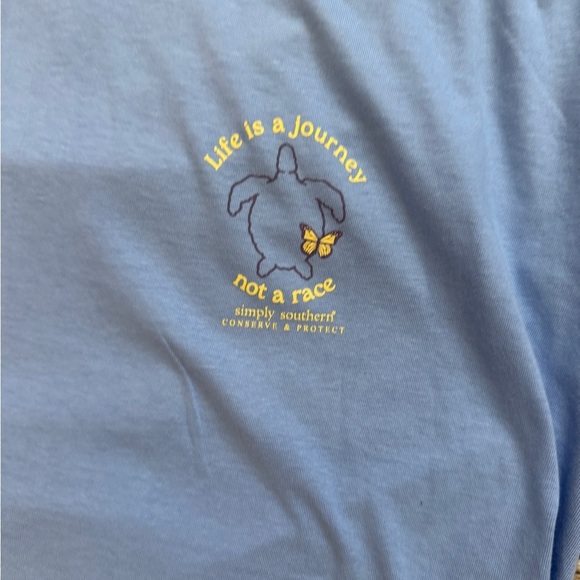 Simply Southern Light Blue Women’s Long Sleeve Tee - Picture 3 of 6